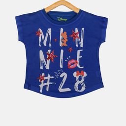 YK Disney Girls Blue Printed Top-picture-14