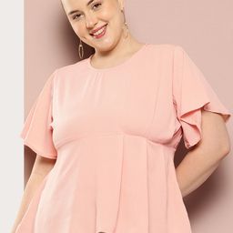 Sztori Plus-Size Flutter Sleeve Top image 1