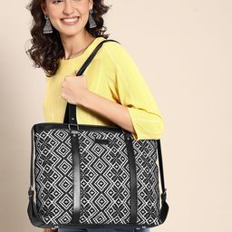 Anouk Textured Oversized Shopper Shoulder Bag-image-17