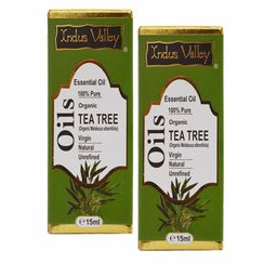 Indus Valley Pack of 2 Bio Organic Tea Tree Essential Oil - 15 ml each-2