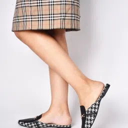 TRYME Women Printed Ethnic Mules Flats with Buckle-14