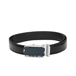 Pacific Gold Men Black Solid Leather Belt-image-77