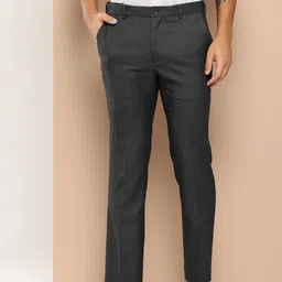 INVICTUS Men Self Checked Cropped Formal Trousers-image-21