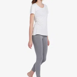 NYAMBA By Decathlon Women Grey Solid Leggings-49