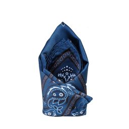 Tossido Men Blue Printed Pocket Square-image-55