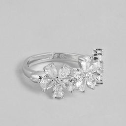 DressBerry Stone Studed Floral-Shaped Finger Ring-41