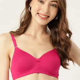 DressBerry Pink T-shirt Bra - Medium Coverage Lightly Padded-image-25