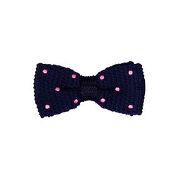 Tossido Navy Blue Woven Design Bow Tie-image-17