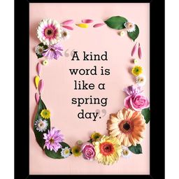 TIED RIBBONS Black & Pink Printed Inspirational Quotes Framed Wall Art-image-79