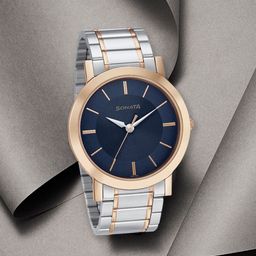 Sonata Men Navy Blue Analogue Watch 77108KM02-image-95