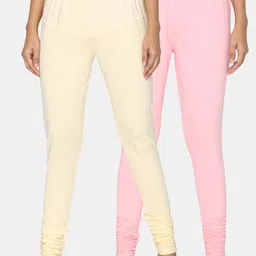 TSG Bliss Women Pack Of 2 Solid Churidar-Length Leggings-picture-37