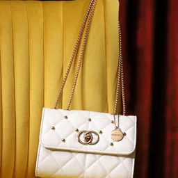 DressBerry Textured Structured Shoulder Bag with Quilted-14