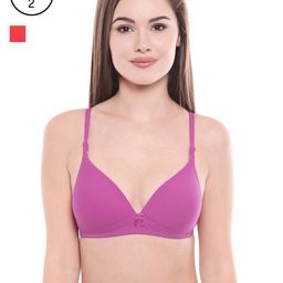 Bodycare Pack of 2 Assorted Lightly Padded T-shirt Bras E6552LOVRE-19