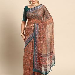Mitera Floral Printed Saree-image-3