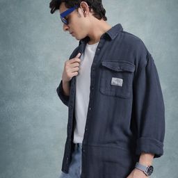 The Roadster Life Co. Chevron Designed Pure Cotton Casual Shirt-image-68