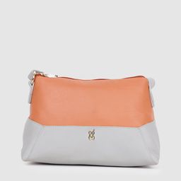 Baggit Women Tan & Grey Colourblocked Sling Bag-image-65