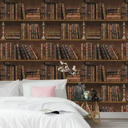 Jaamso Royals Vintage Bookshelf  Wall Sticker-image-69