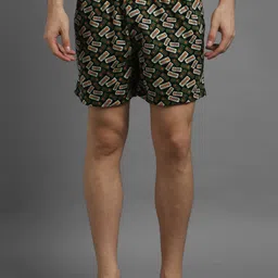 Kotty Men Black & Green Printed Boxers-image-19