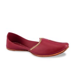 DESI COLOUR Men Red Solid Mojaris-image-87