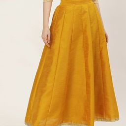 Studio Shringaar Yellow Skirt with Zari Border-picture-19