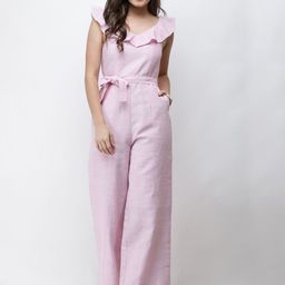 Cation Pink Self Design Basic Jumpsuit-picture-16