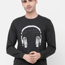 MADSTO Men Charcoal Grey Printed Sweatshirt-image-71