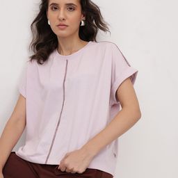 The Roadster Lifestyle Co. Solid Cotton Blouson Top-picture-27
