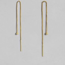Niska Gold-Plated Contemporary Drop Earrings-50