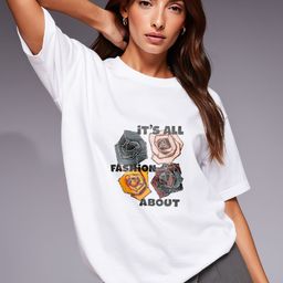 GRACE & JACK Women Solid Round Neck Cotton T-shirt-image-27