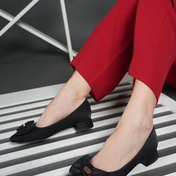 LavieWomen Block Heel Peep Toes Ballerinas-25