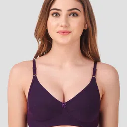 Fasense Purple Solid Non-Padded Non-Wired Everyday Bra BV004F-image-25