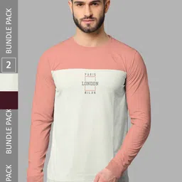 BULLMER Pack Of 2 Graphic Printed Cotton Sweatshirt-image-55