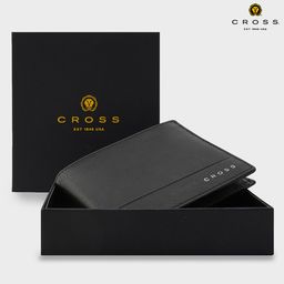 Cross Men Black Solid Mono Bi Fold Coin Wallet-image-27