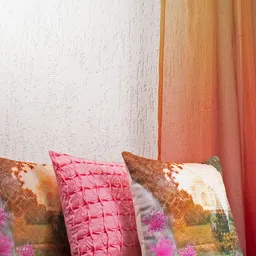 ZEBA Pink & Brown 3 Pieces Floral Square Cushion Covers-image-33