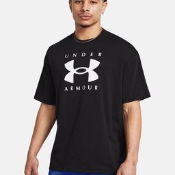 UNDER ARMOUR Brand Logo Printed Drop-Shoulder Sleeves Training Oversized Sports T-shirt-image-100