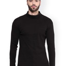 Hypernation Black Slim Fit Pure Cotton T-shirt-image-6
