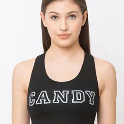 Candyskin Black & White Solid Non-Wired Lightly Padded Everyday Bra-image-4
