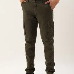 IVOC Men Solid Slim Fit Cargos Trousers-picture-39