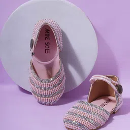 Minesole Girls Embellished Round Toe Ballerinas-picture-29