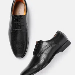 Van Heusen Men Textured Leather Formal Derbys-image-21