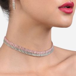 AMI Rose Gold-Plated CZ-Studded Jewellery Set-image-18