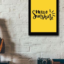 TIED RIBBONS Black & Yellow Typographic Wall Art-image-4