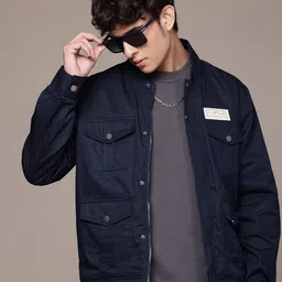 Roadster Pure Cotton Multi-Pocket Baseball Collar Tailored Jacket-20