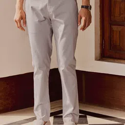 Andamen Men Casual Regular Fit Chinos Trousers-image-57