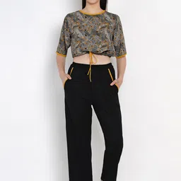 EROTISSCH Women Black & White Printed Night Suit-image-85