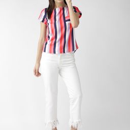 MISH Women Pink & Navy Blue Candy Stripe Top-image-75