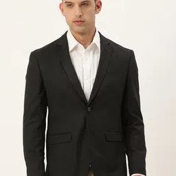 Peter England Elite Men Checked Neo Slim Fit Single-Breasted Formal Blazer-20