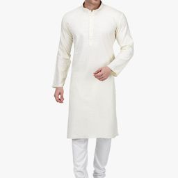 RAJUBHAI HARGOVINDAS Men Off-White Solid Kurta with Pyjamas-54