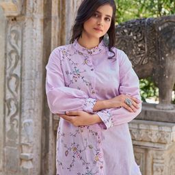 Moda Rapido Embroidered A-Line Dress-image-85