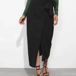 DressBerry Knotty Goals 90s Wrap Midi Skirt-image-79